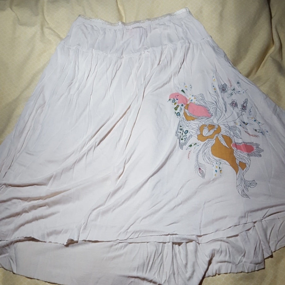 {Lux} Long Ruffled Skirt